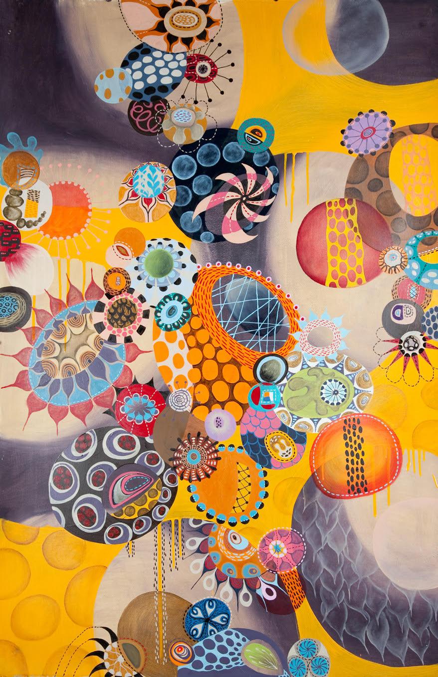 Couchfarbener Ton – Painting von Melinda Hackett