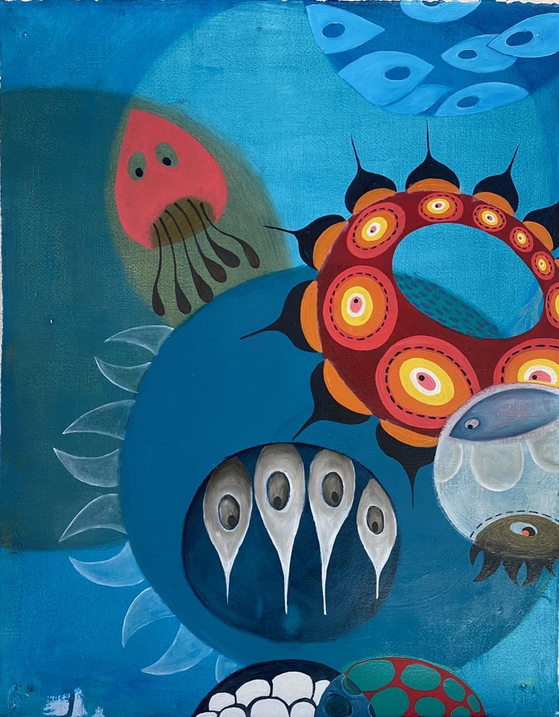 Melinda Hackett Abstract Painting - Reef Painting #7