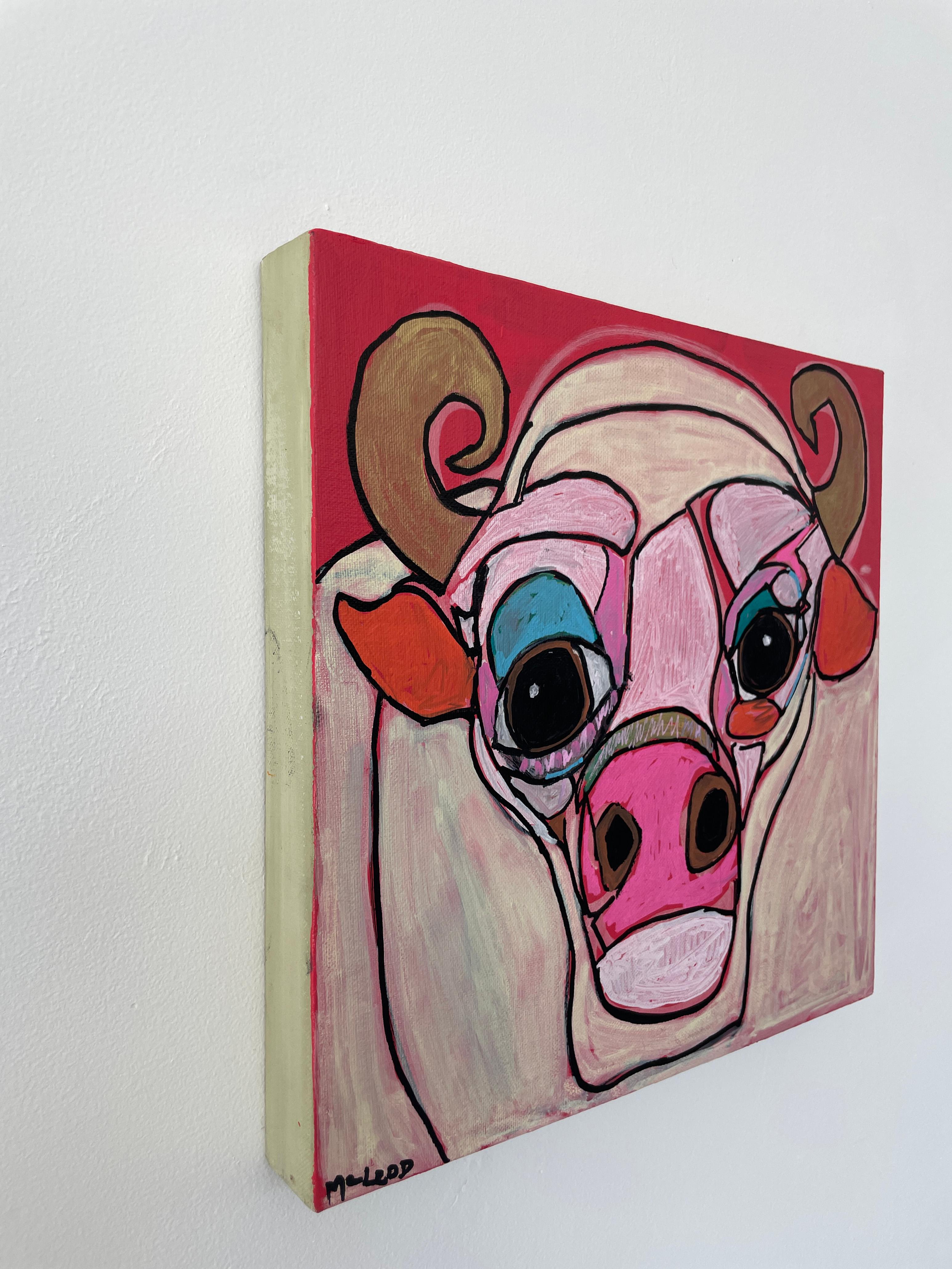 „Little Bull #1“ – Acryl auf Leinwand im Angebot 3