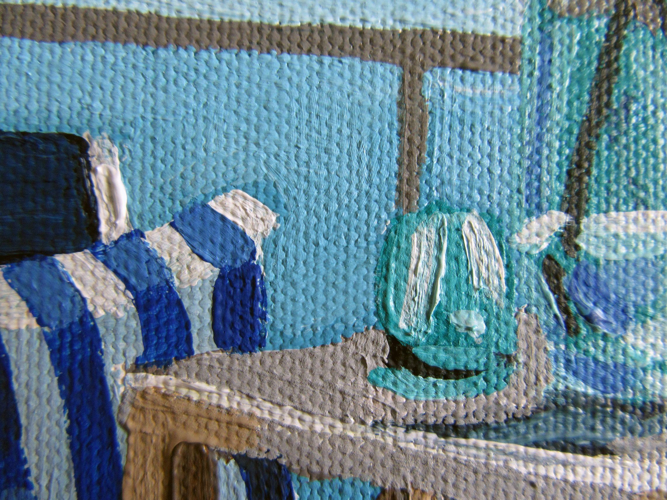 Mare Ceruleo, Pittura, Acrilico su tela - Painting Impressionismo di Melinda Patrick