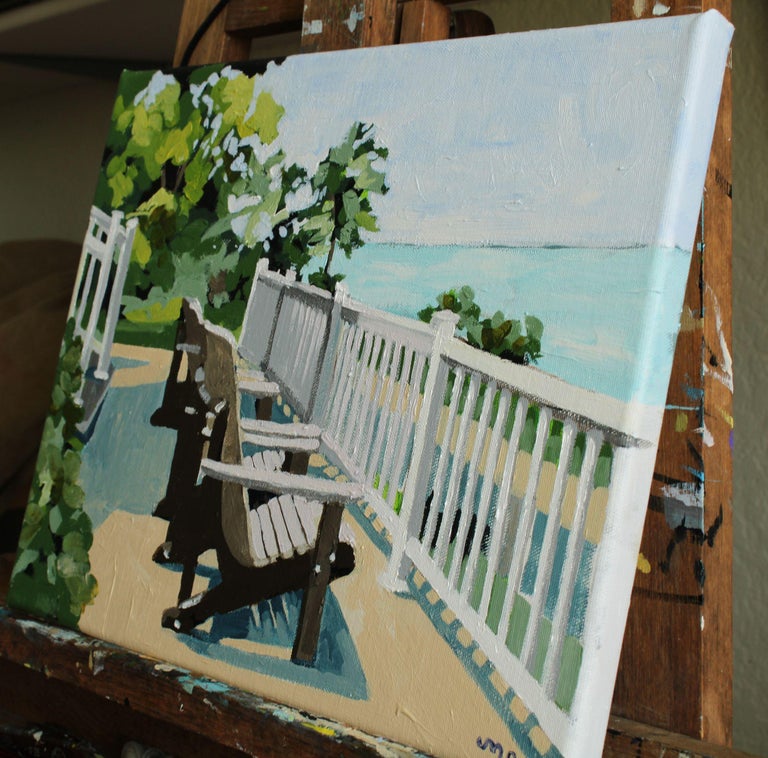 Melinda Patrick - Deck Chairs, Painting, Acrylic on Canvas For Sale at ...