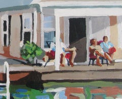 Lake Home, Painting, Acrylic on Canvas