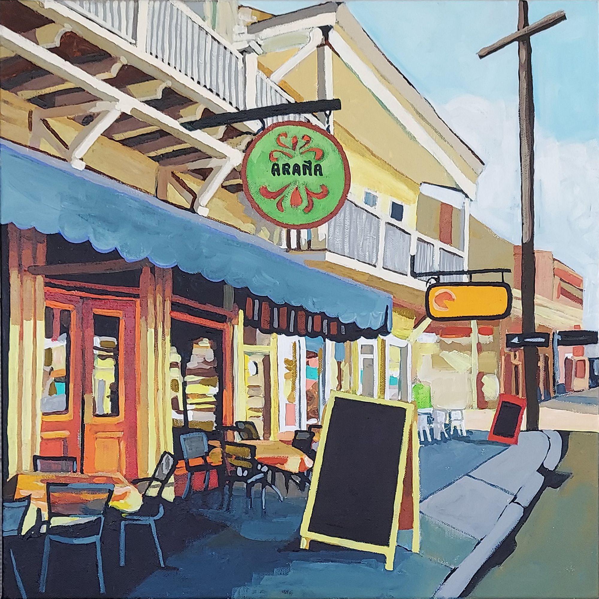 One of those cool restaurants in New Orleans on Magazine Street, which is, or used to be, a great place to shop for antiques. I once bought a rocking chair there. It's definitel one of the most interesting streets in NOLA. :: Painting ::