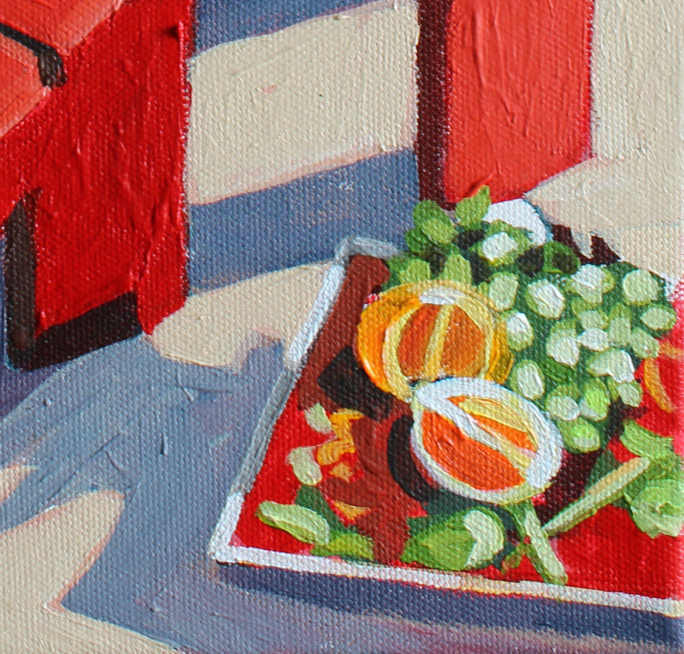 Red Plus Red, Painting, Acrylic on Canvas For Sale 1