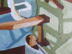 Roof View, Painting, Acrylic on Canvas