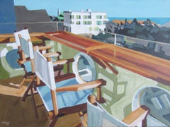 Roof View, Painting, Acrylic on Canvas