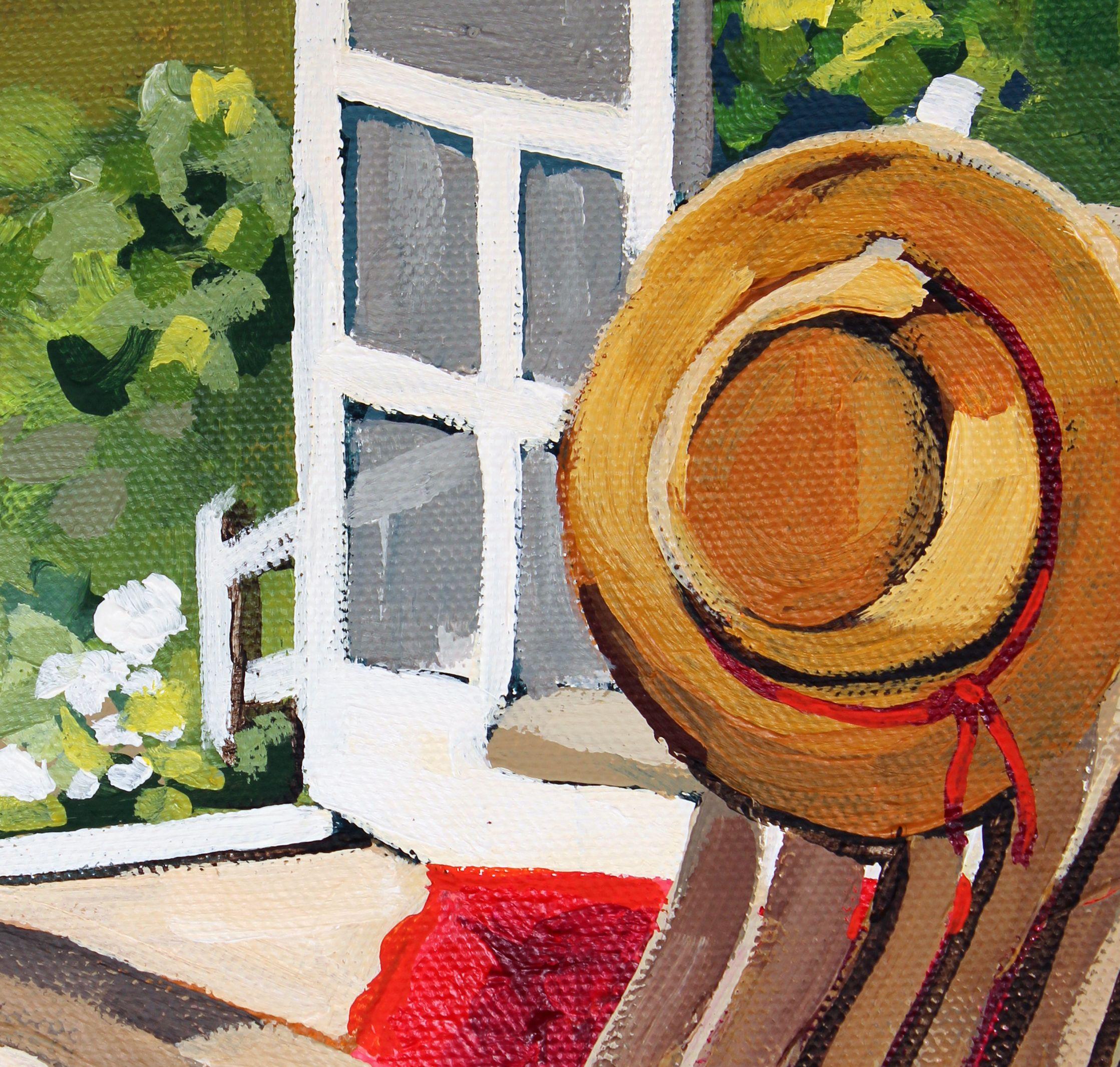 Portico schermato, Pittura, Acrilico su tela - Painting Impressionismo di Melinda Patrick