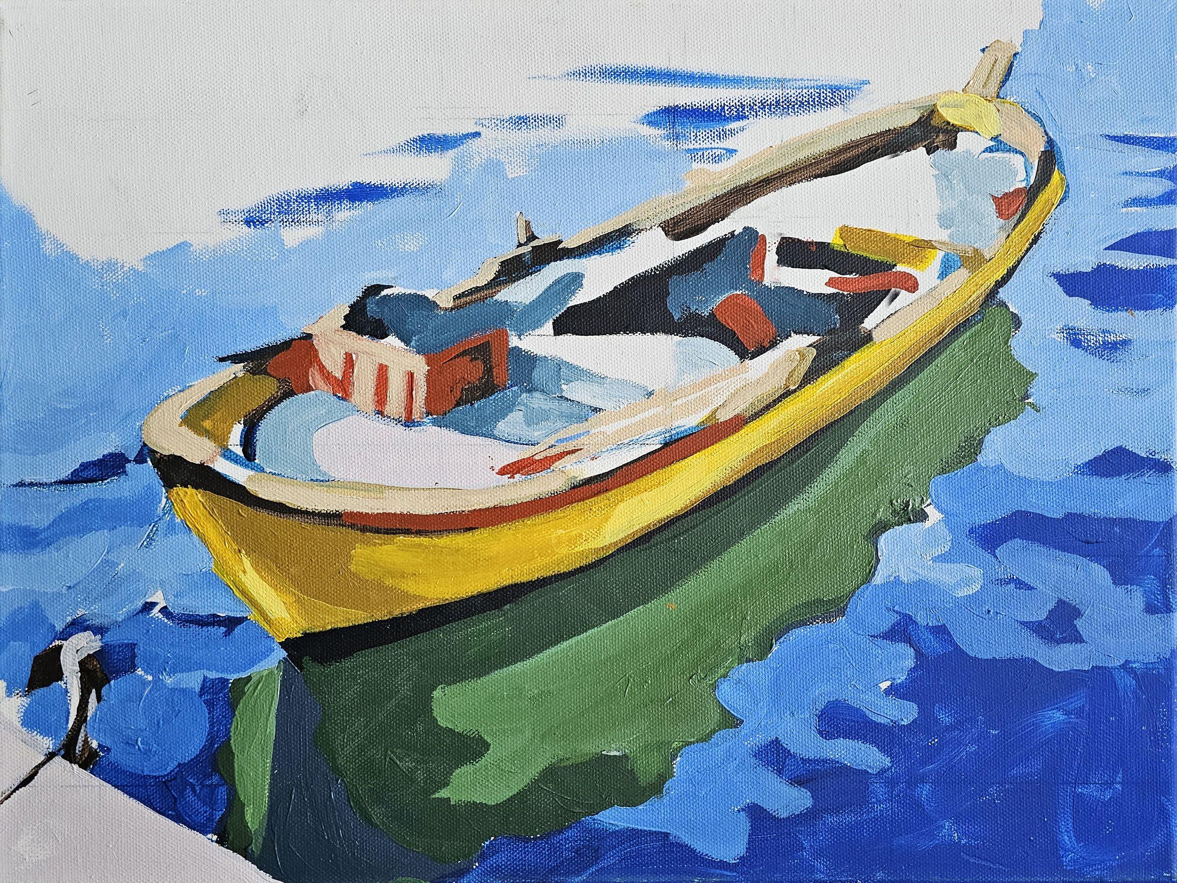 Barco lento, Pintura, Acrílico sobre lienzo en venta 1