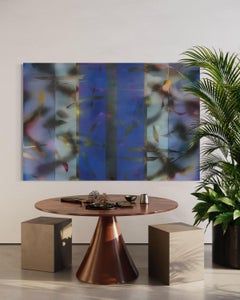 Aqua Marina (cobalt sky blue grid wood patterns nature marine geometric)