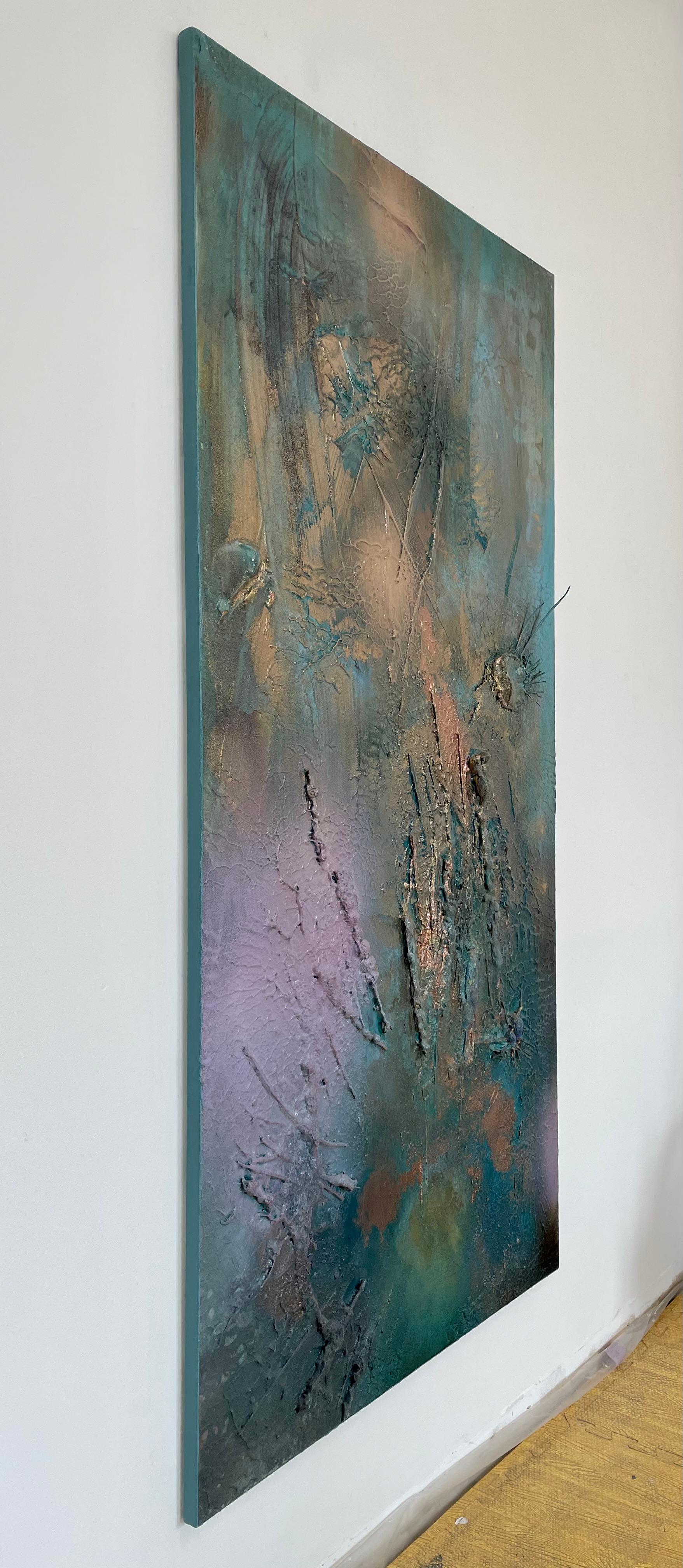 At Sea Between Fossils and Satellites 16 (texture, organico, biofilico, verde acqua) in vendita 5