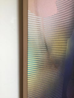 Cascadia 7 (pintura cuadriculada abstracta madera contemporánea viva pintura en spray roja)