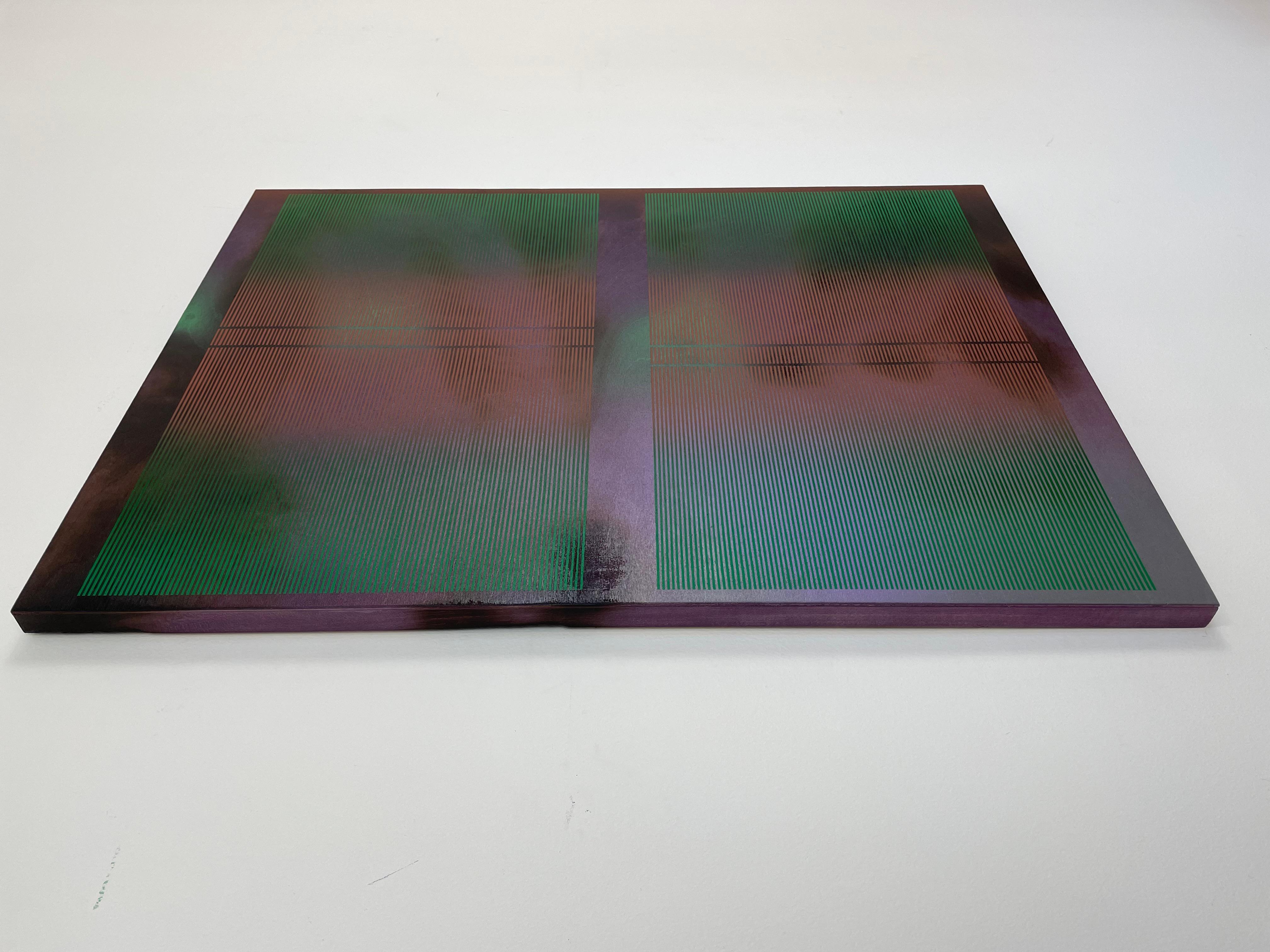 CSW 2024.1  (mystic spectrum emerald astro dust veil grid optical painting) For Sale 8