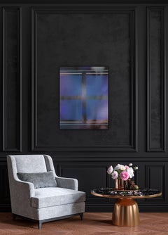 CSW 2024.9 (griglia di cobalto galattica moderna dell'era spaziale, pittura minimale in legno)