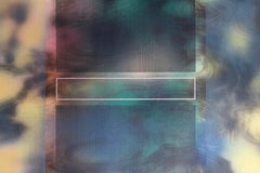 d'Ombré 3 (grid painting abstract geometry optical grey yellow green patterns)
