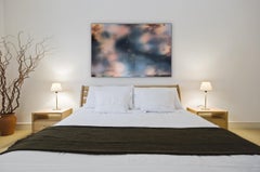 d'Ombré 4 h (grid painting abstract geometry optical grey flesh indigo patterns)