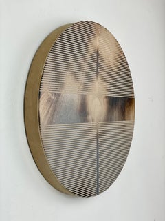 Great white Shark grey pill (minimaliste grid round painting on wood dopamine)