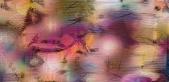 HRCB (vibrant grid painting abstract wood contemporary shapes pink magenta)