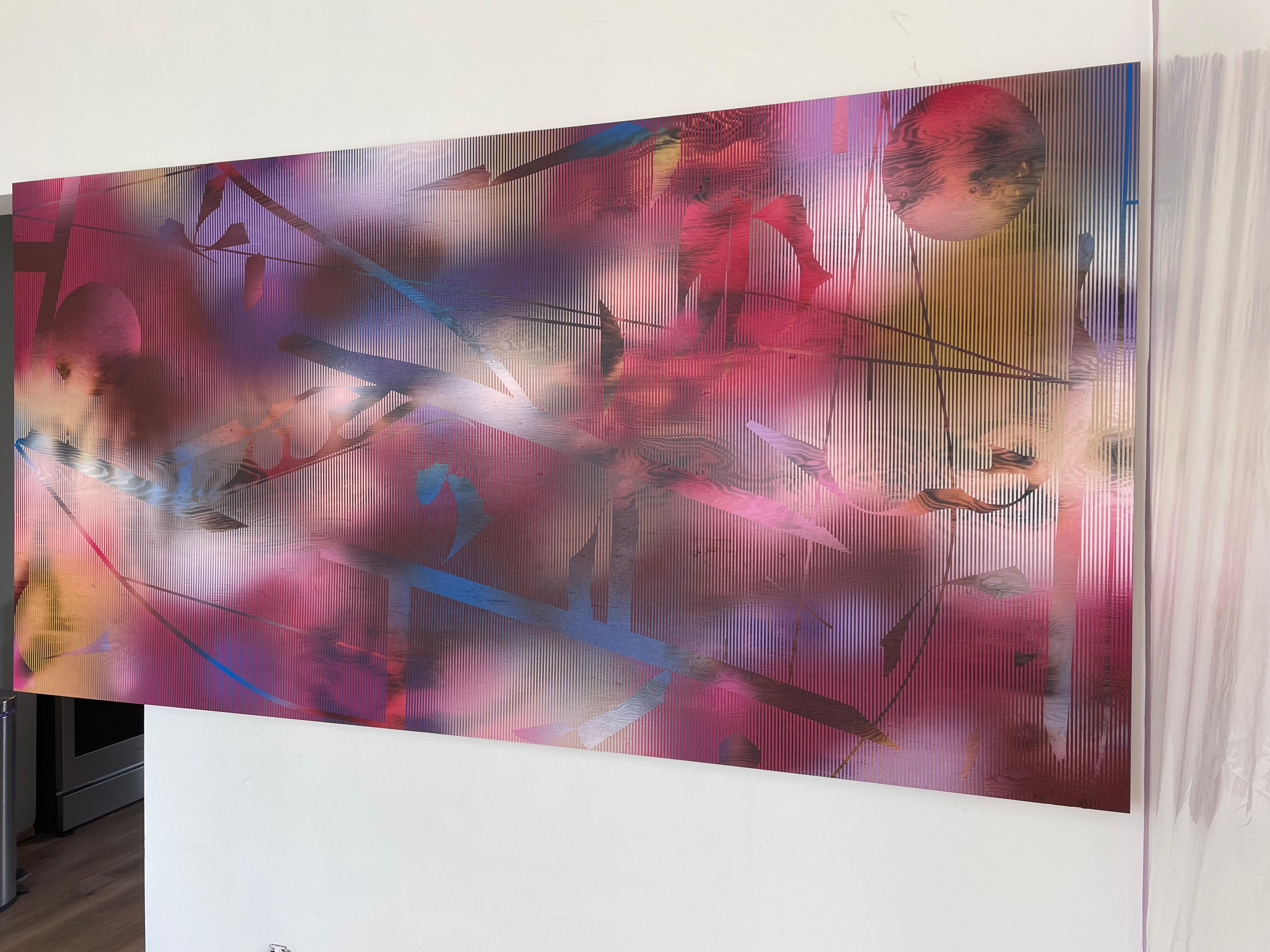 HRCO  (cuadrícula vibrante cuadrícula pintura geométrica abstracta contrachapado colorido) - Painting Geométrico abstracto de Melisa Taylor Metzger
