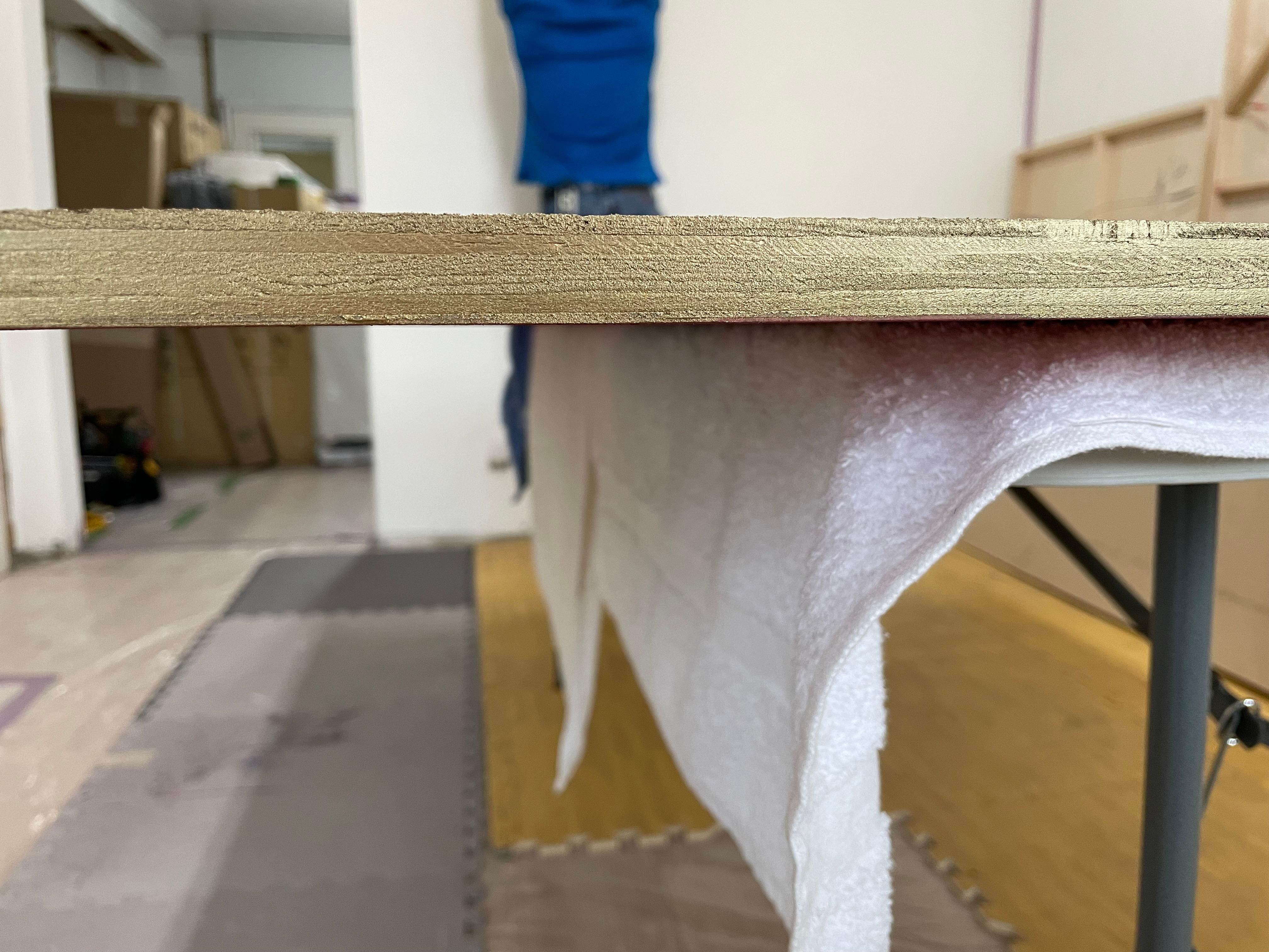 HRCR1 (quadro a griglia vibrante astratto in legno forme contemporanee rosa blu) in vendita 2