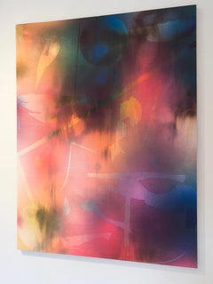 in City and in Forest 20 (grid painting abstract geometric vibrant contemporary)