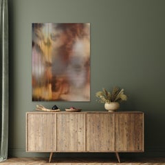 in City and in Forest 39 (art deco sepia painting abstract wood earth tones