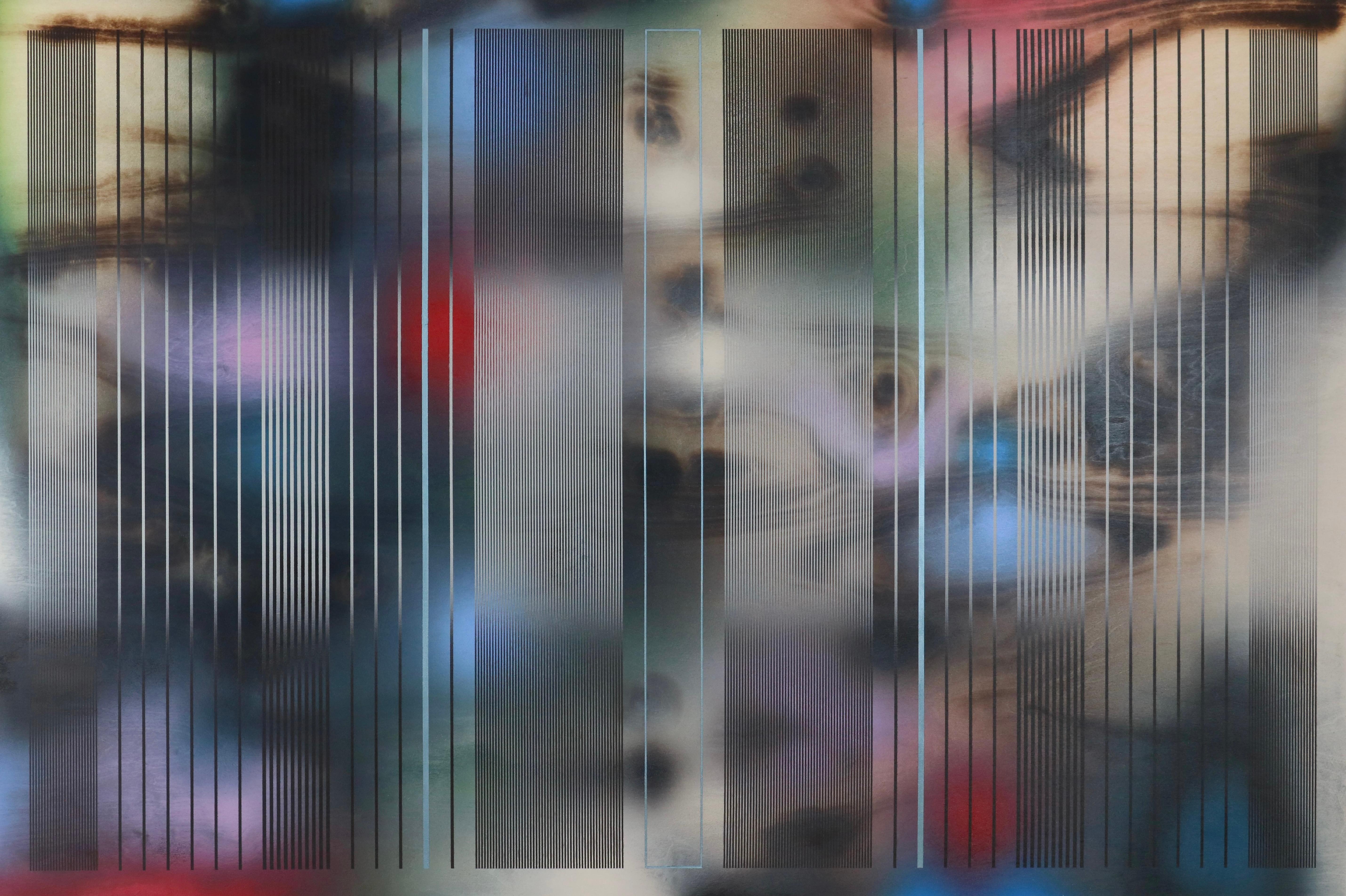 Pianure e miniere, d'Ombre 2024,4 - Mixed Media Art di Melisa Taylor Metzger