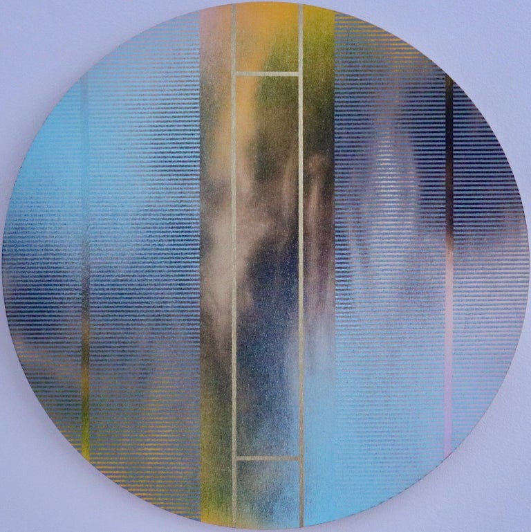 Melisa Taylor Metzger Mangata 46 Round Panel Tondo Grid Spray
