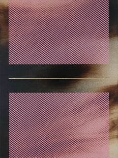 Mångata bonbon pink (grid painting minimal wood hard-edge dopamine vibrant)