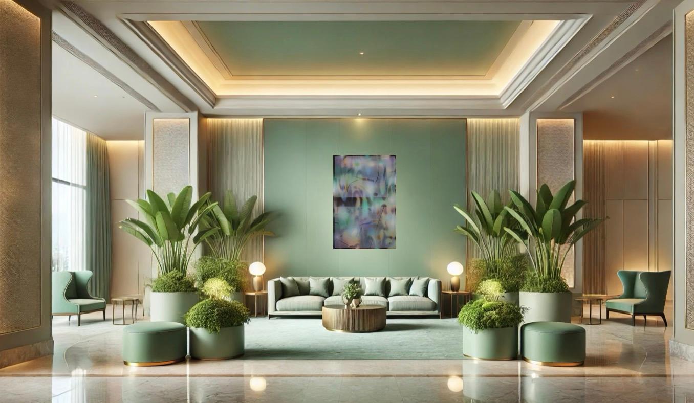 Plaines & Mines, d'Ombre 2025.2 (grid pastels painting pattern wood nature) For Sale 1