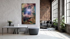 Rift Valley, sonde 2 (texture copper bronze gold emerald green abstract wine red