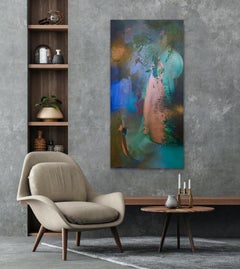 Rift Valley, Sonde 6 (flora blue green tan organic copper abstract texture taupe