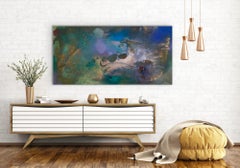Rift Valley, Sonde 9 (blue green gold bronze coastal vibrant abstract texture)