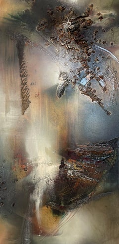 Rift Valley, sonde IV (texture peinture abstraite toile bronze organique terreux)
