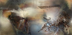 Rift Valley, sonde IV (texture peinture abstraite toile bronze organique terreux)