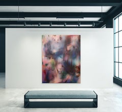 Pantalla 2022.2 (cuadrícula pintura abstracta madera contemporánea colores vivos arte óptico