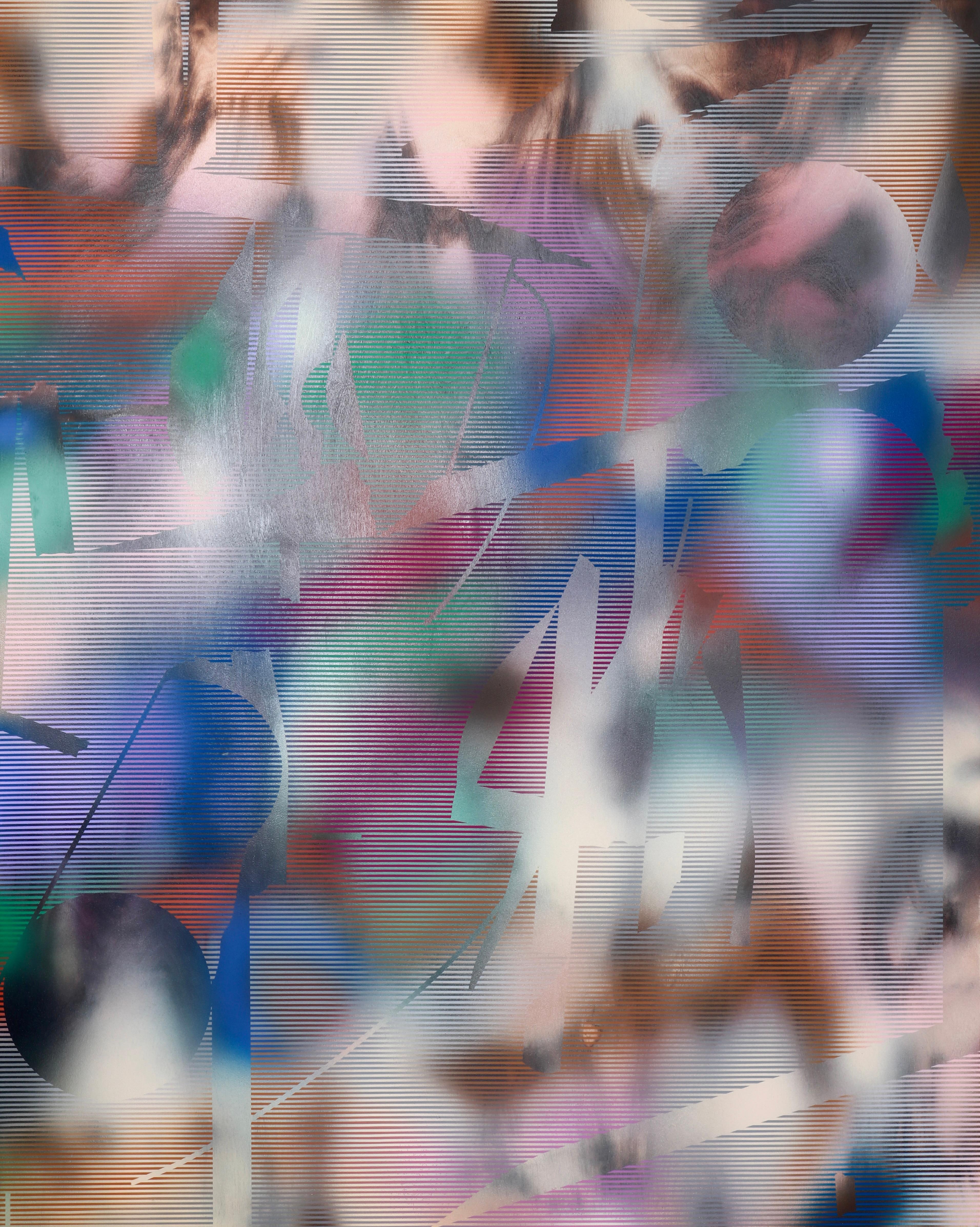 Melisa Taylor Metzger Abstract Painting - Screen 2022.3 (grid painting abstract wood contemporary vivid colors optical art