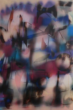 Schermo 2023.2 (griglia pittura astratta legno contemporaneo colori vibranti ottico)