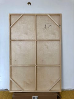 Screen 2023.6 (grid painting abstract wood contemporary organic motifs optical)