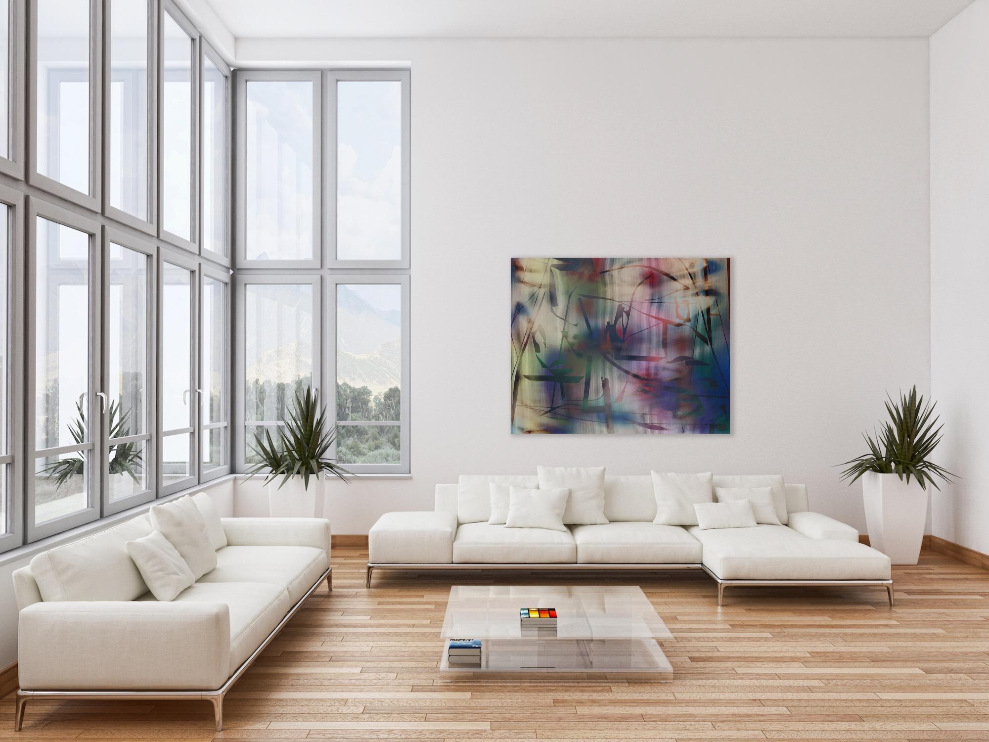 Pantalla 2024.2 (cuadro cuadriculado abstracto madera contemporáneo naturaleza óptica) en venta 9