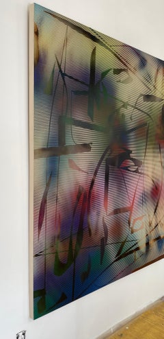 Pantalla 2024.2 (cuadro cuadriculado abstracto madera contemporáneo naturaleza óptica)