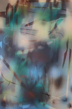 Schermo 2024.3 (griglia pittura astratta legno contemporaneo nature optical)