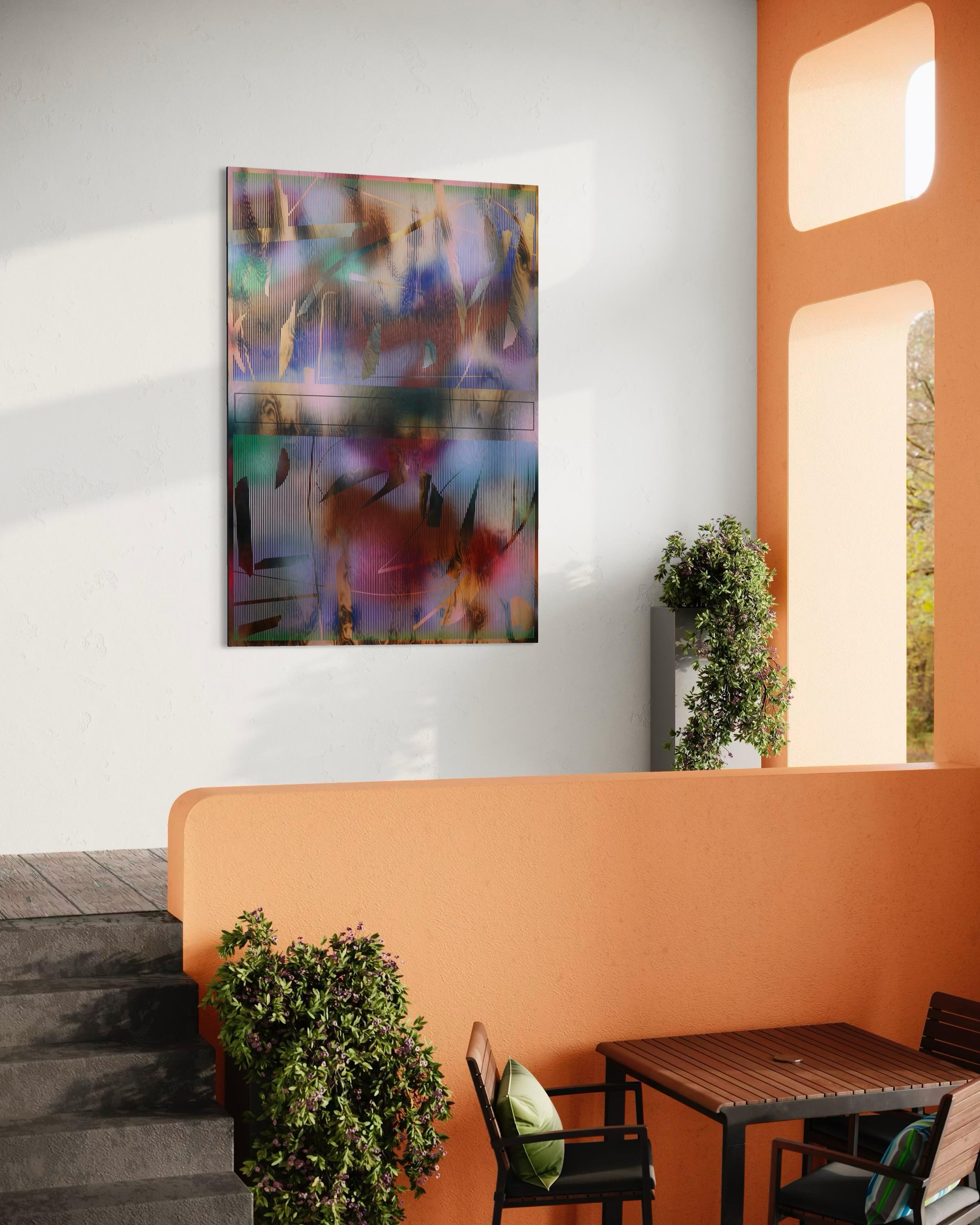 Schermo 2025.1  (griglia vibrante griglia pittura astratta compensato Nature optical ) in vendita 9