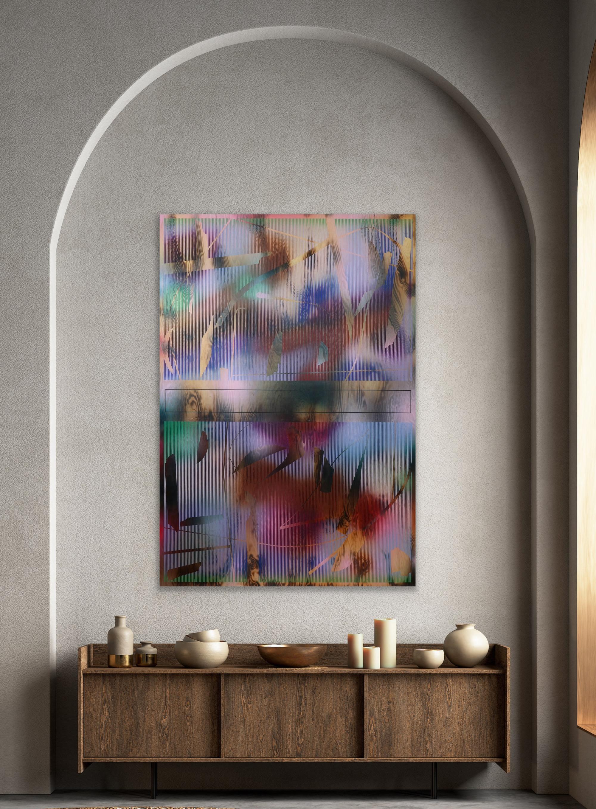 Schermo 2025.1  (griglia vibrante griglia pittura astratta compensato Nature optical ) in vendita 14