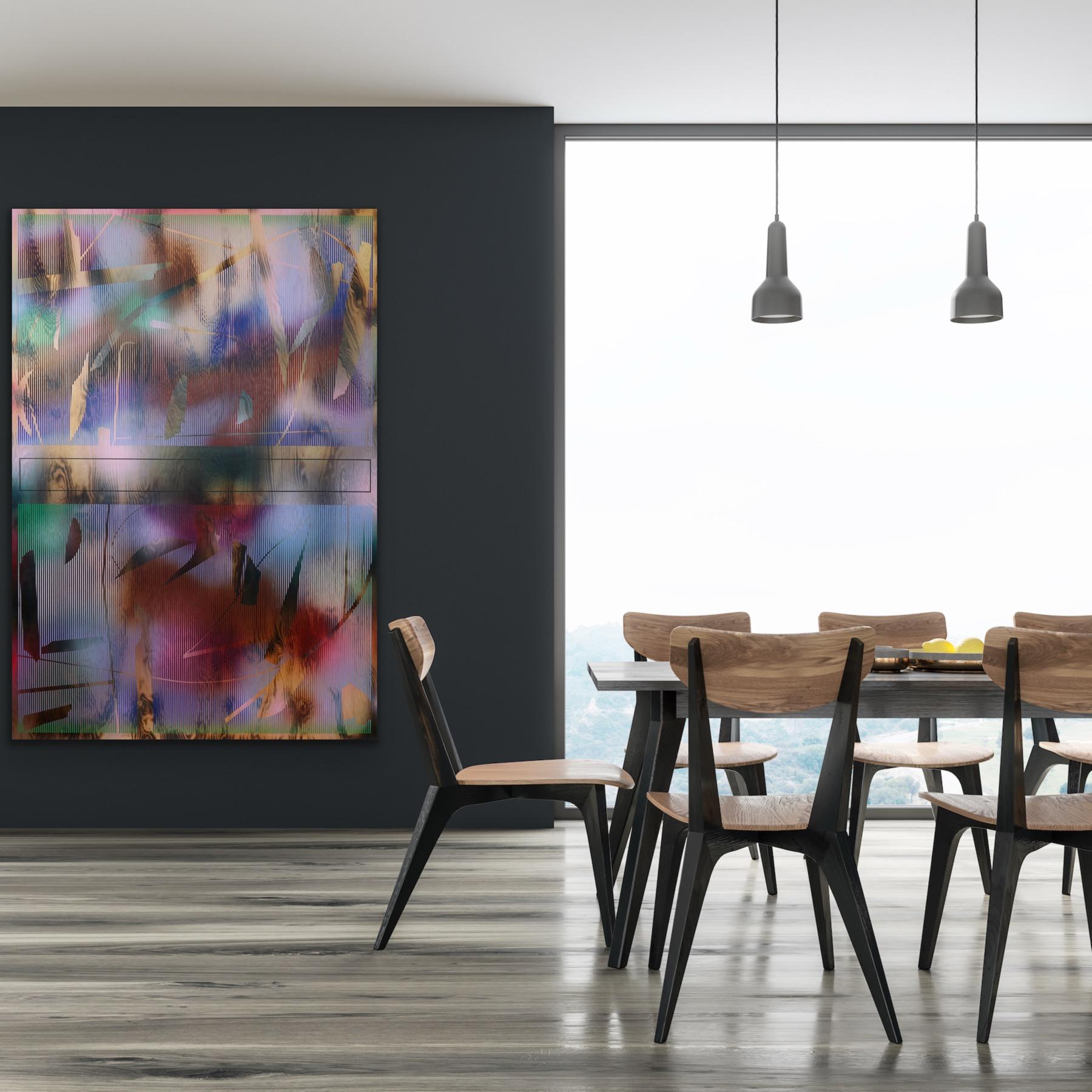 Schermo 2025.1  (griglia vibrante griglia pittura astratta compensato Nature optical ) in vendita 15