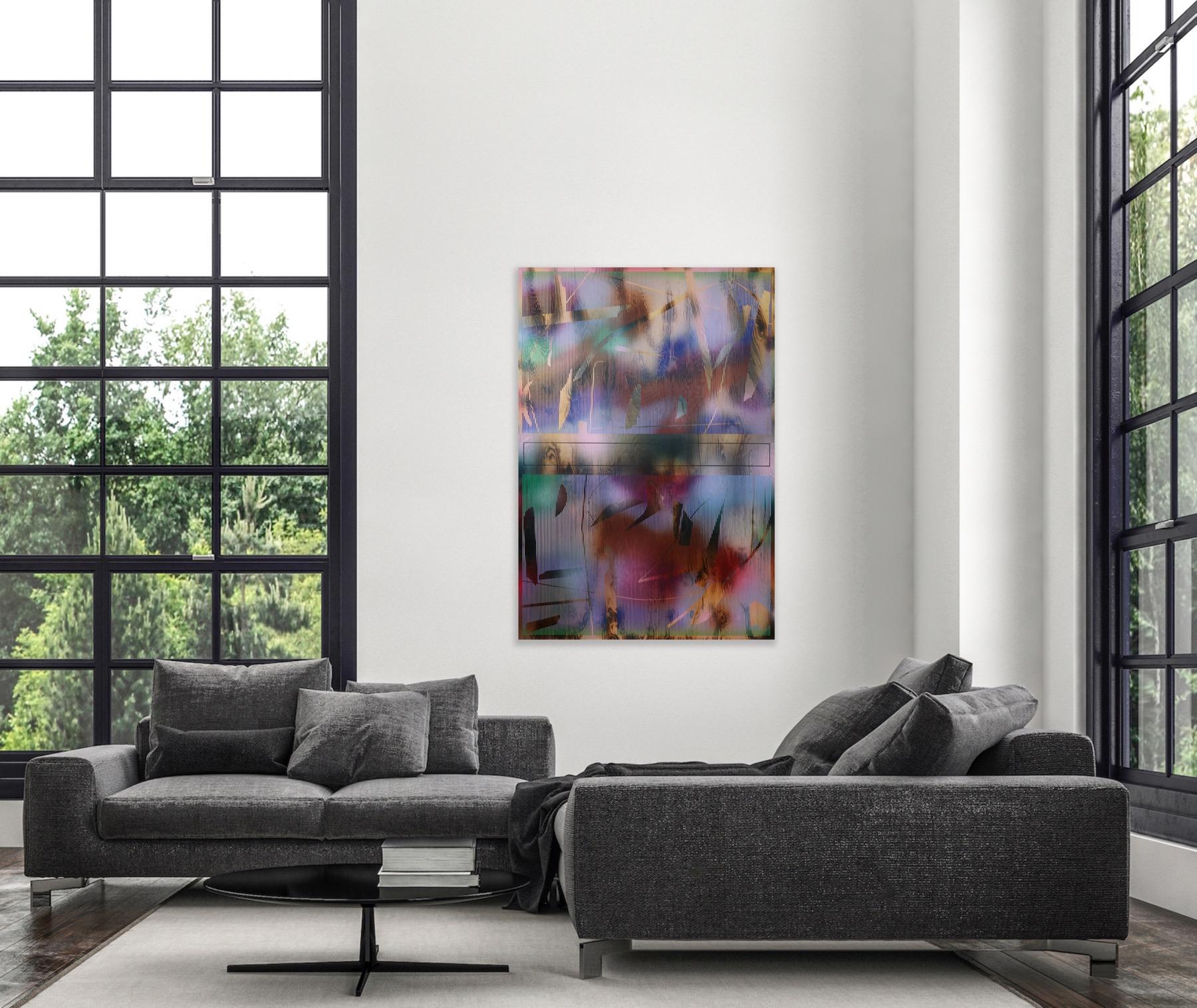 Schermo 2025.1  (griglia vibrante griglia pittura astratta compensato Nature optical ) in vendita 17