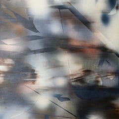 Screen tbd13  (square dark indigo tan grid painting abstract wood geometric)