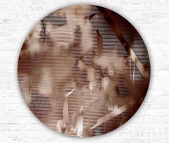 Screen tbd16  (round tan light brown grid deco tondo painting abstract geometric