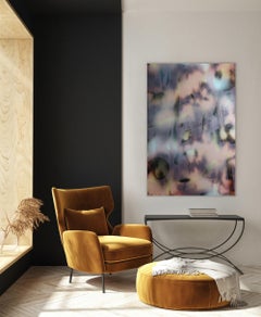 Schermo tbd6 (griglia astratta Wood Wood rosa pittura contemporanea neutra naturale)