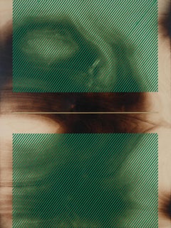 Verde mar Mångata (pintura cuadriculada madera mínima borde duro dopamina vibrante)