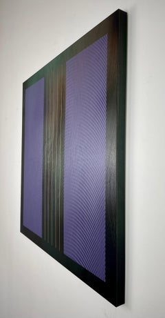 Square Mangata 2024.1 (evergreen, purple, lavender, minimal grid, gold stripes)